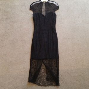 Monique Lhuillier Lace Mini Dress